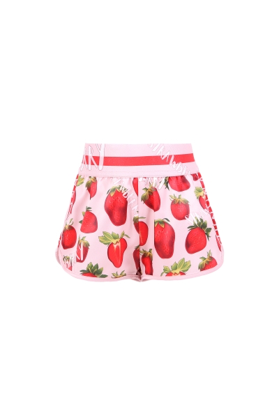 Детски къс панталон с принт ягоди