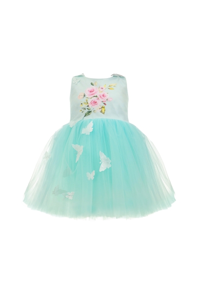 Бебешка рокля с принт цвете