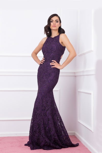 Elegant dress Junona purple